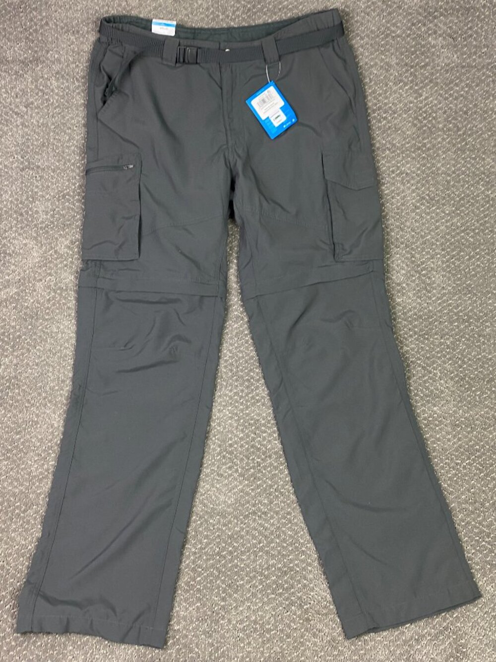 Columbia Kestral Trail Convertible Pants Mens 36x34 Gray Hiking Outdoor Cargo